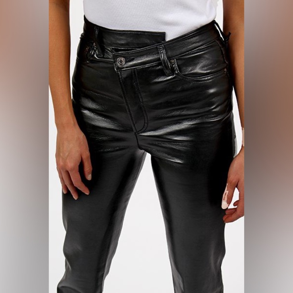 Uptown gal, faux, leather jeans
